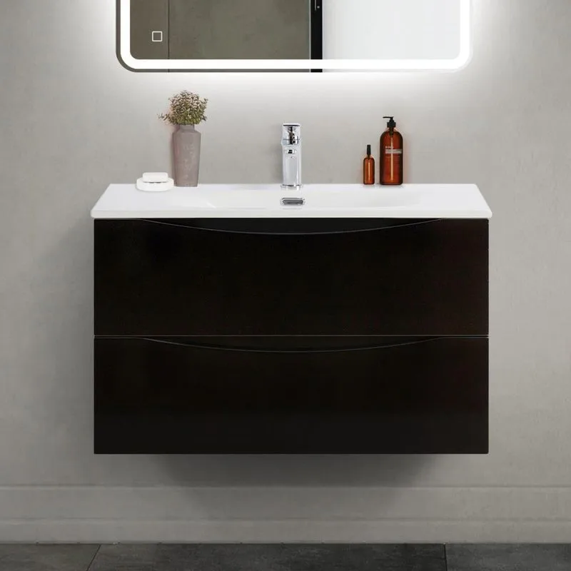 Тумба под раковину без столешницы BelBagno Marino-cer-mini 80 подвесная, nero lucido Sancos — официальный сайт