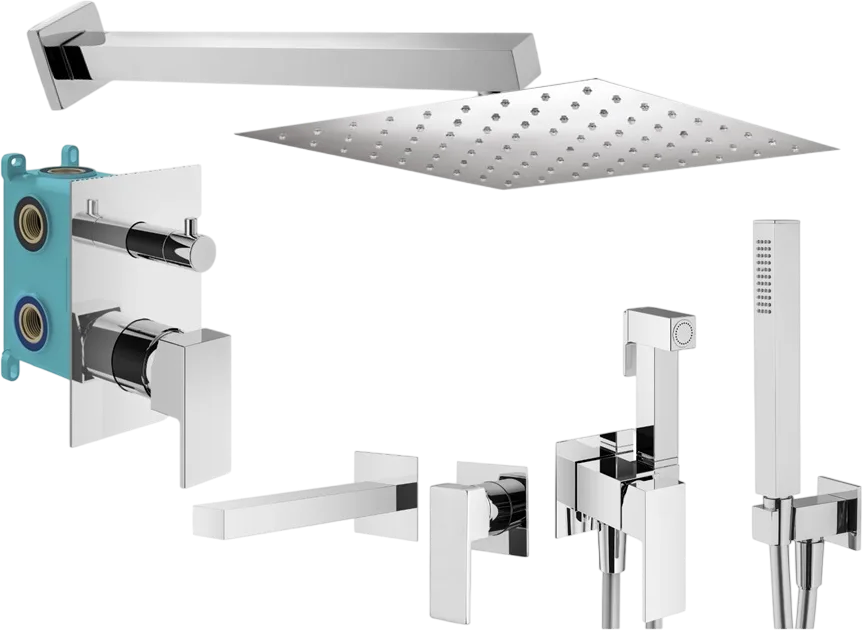 Комплект для ванной Plumberia Selection Tag KITZTG18CR220 С ВНУТРЕННЕЙ ЧАСТЬЮ, хром Sancos — официальный сайт