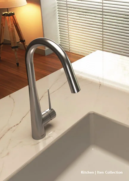 Смеситель для кухни Shouder Iten 0300605 с гибким изливом, хром Sancos — официальный сайт