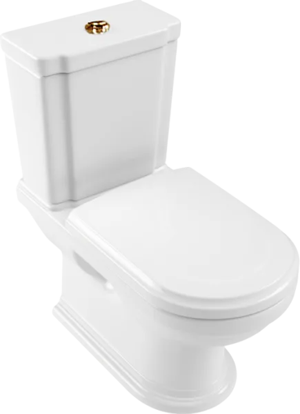 Унитаз-компакт напольный Villeroy & Boch Hommage 666210R1 772116R1 с микролифтом, альпийский белый, 