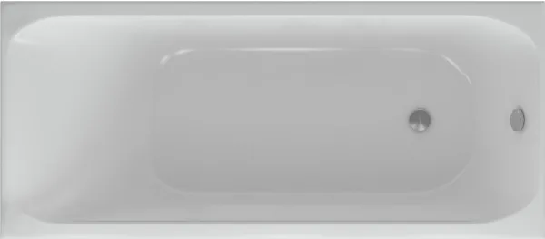 Акриловая ванна AQUATEK Альфа ALF150-0000038 150x70 см, пристенная, белая, с каркасом