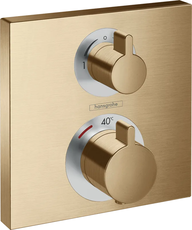 Термостатический смеситель встраиваемый Hansgrohe Ecostat Square 15714140, для душа, шлифованная бро Sancos — официальный сайт