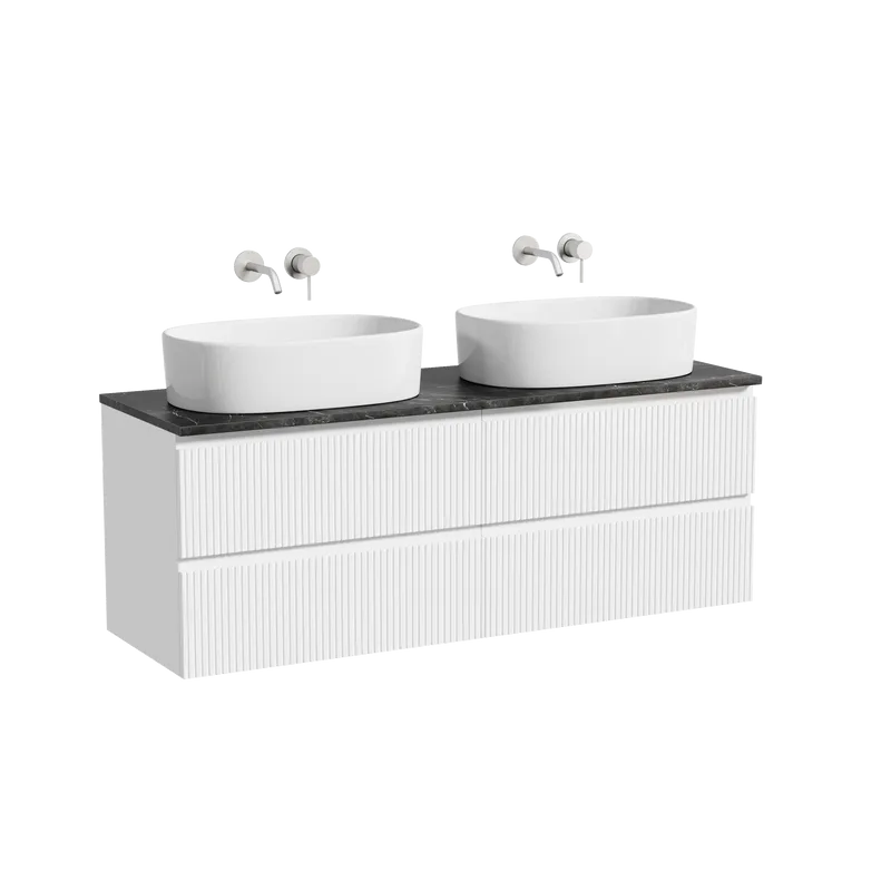 Тумба с раковиной Sancos Snob T 140 bianco, столешница черный мрамор TT140A1, раковина CN6075 Sancos — официальный сайт
