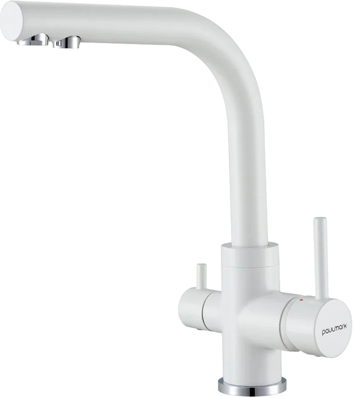 Смеситель для кухни Paulmark Essen Es213011-WH белый матовый Sancos — официальный сайт