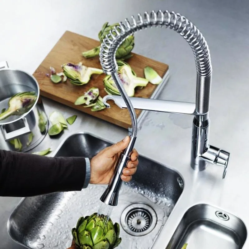 Смеситель для кухни Grohe K7 31379000 с гибким изливом Sancos — официальный сайт