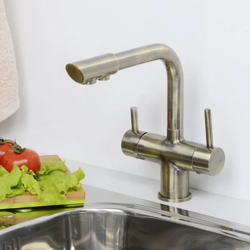 Смеситель для кухни Wasserkraft A8037, светлая бронза Sancos — официальный сайт