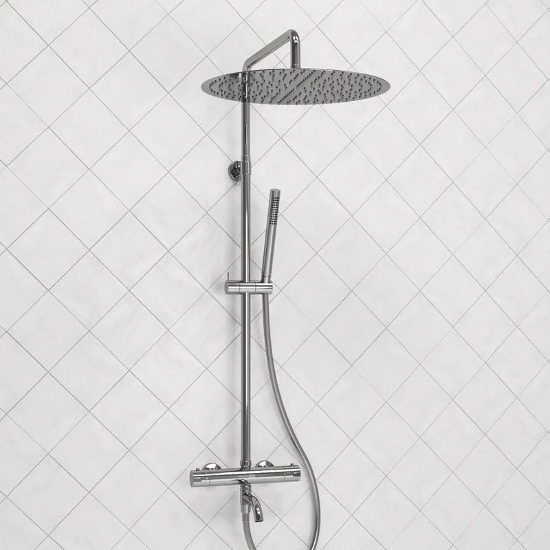 Душевая стойка Wasserkraft Berkel A188.117.137.087.CH Thermo, с термостатом, хром Sancos — официальный сайт