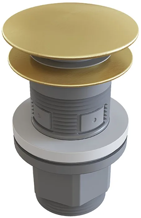 Донный клапан для раковины Aqueduto Ralo RAL0250 push-open, шлифованное золото Sancos — официальный сайт