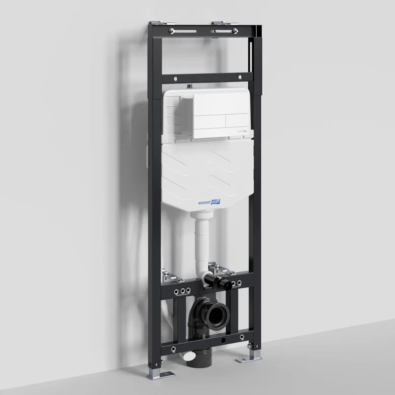 Система инсталляции для унитазов Wasserkraft Alme 15TLT.010.ME.WM04, с кнопкой смыва матовой белой Sancos — официальный сайт