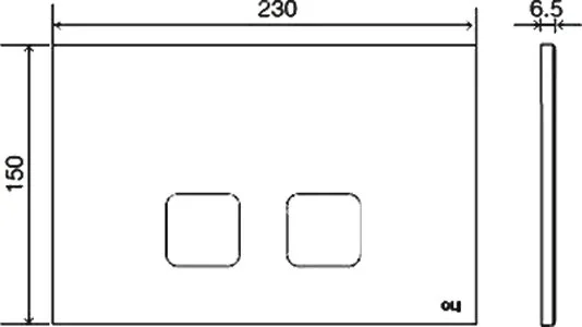 Кнопка смыва OLI Plain Plain 070826 белая Sancos — официальный сайт