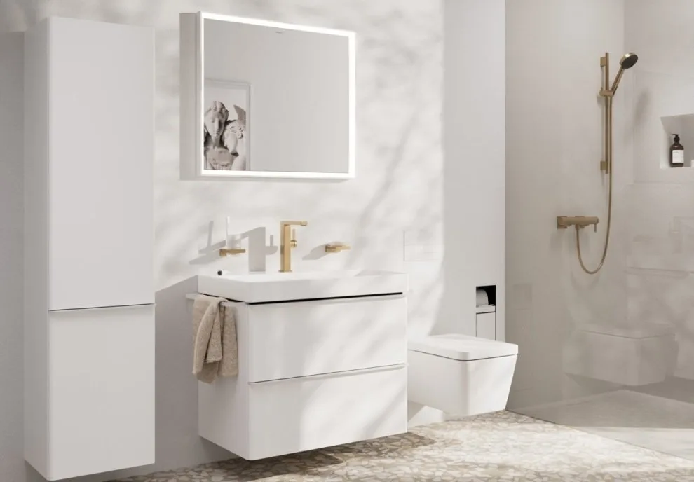 Смеситель для душа Hansgrohe Tecturis E 73620140 шлифованная бронза Sancos — официальный сайт