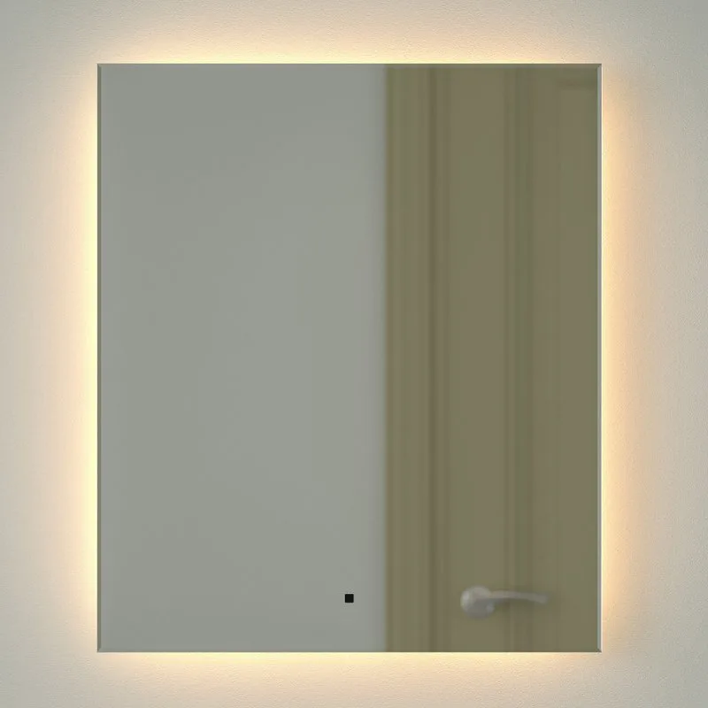 Зеркало Defesto Glow DF 2516R 60х70 с LED-подсветкой, 3000 K, инфракрасный выключатель
