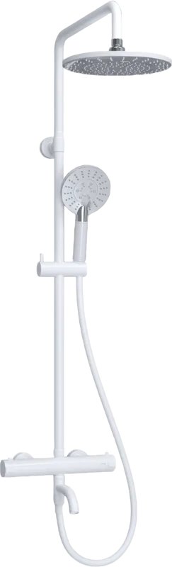 Душевая стойка Wasserkraft Mindel 8500 A188.067.058.WM Thermo, с термостатом, белая Sancos — официальный сайт