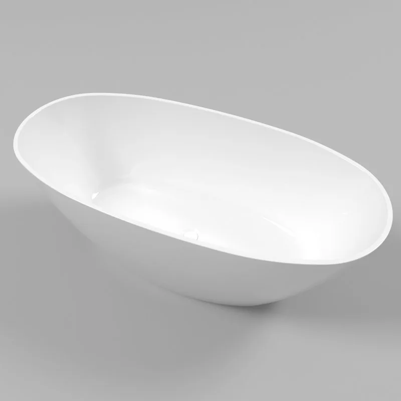 Ванна из искусственного камня WHITECROSS Onyx B 160x75 см, отдельностоящая, белая, овальная, с донны Sancos — официальный сайт
