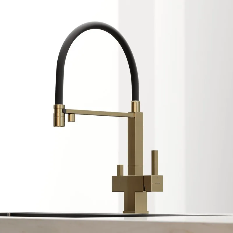 Смеситель для кухни Sancos Moro SC4006BG с гибким изливом, брашированное золото Sancos — официальный сайт