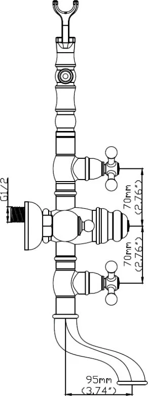 Смеситель для ванны с душем Seaman Eco Koblenz SSN-2368D Sancos — официальный сайт