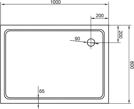 Поддон для душа Cezares Tray SMC TRAY-M-AH-100/80-35-W 100x80 Sancos — официальный сайт