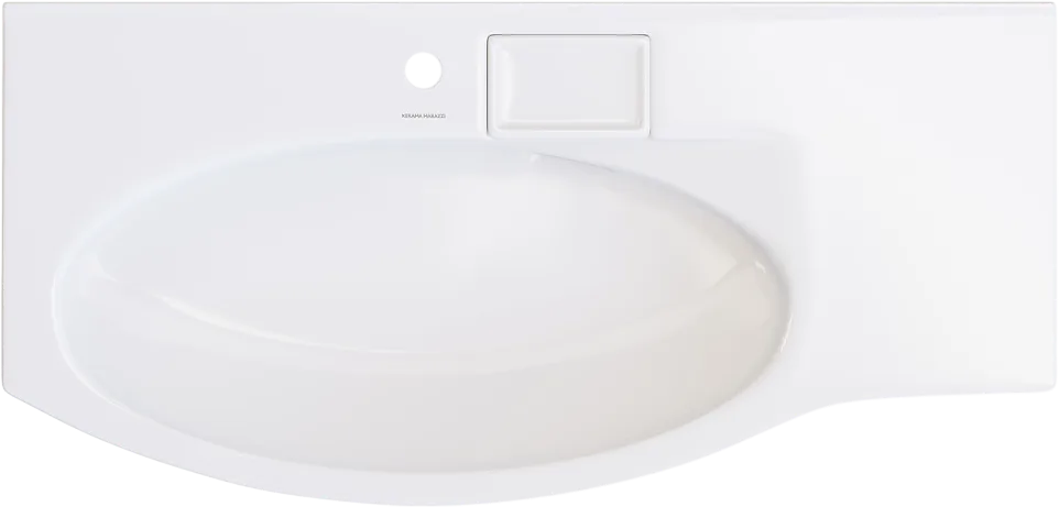 Мебельная раковина KERAMA MARAZZI Riva 100 L, глянцевая белая Sancos — официальный сайт