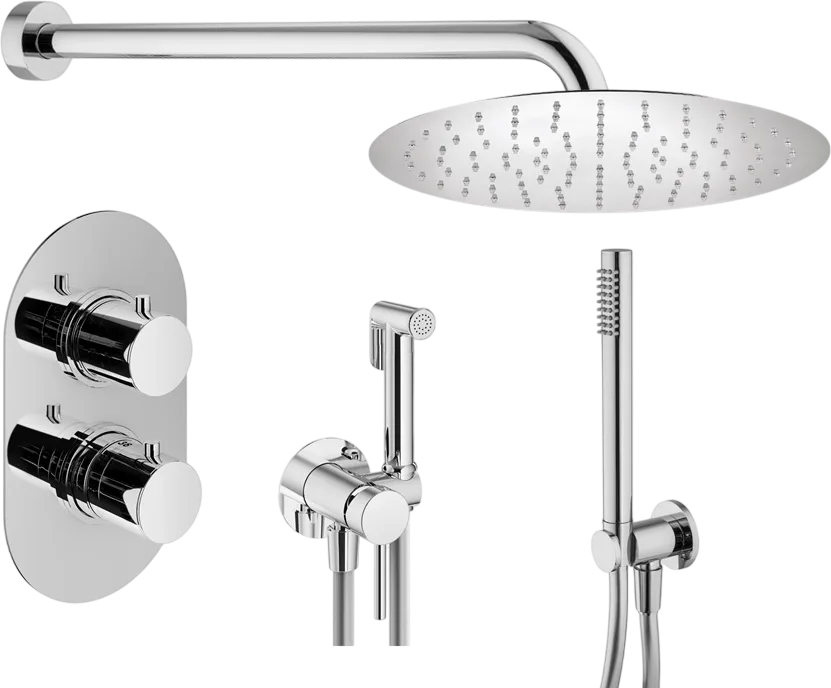 Комплект для ванной Plumberia Selection Ixo KITZXOT18CR С ВНУТРЕННЕЙ ЧАСТЬЮ, хром Sancos — официальный сайт