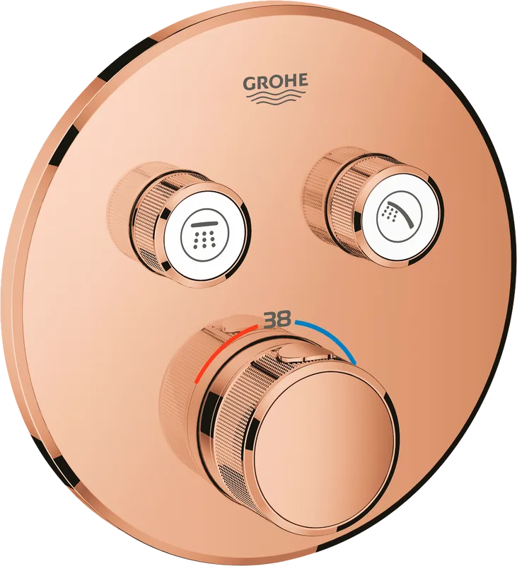 Термостатический смеситель встраиваемый Grohe Grohtherm SmartControl 29119DA0 для душа, теплый закат Sancos — официальный сайт