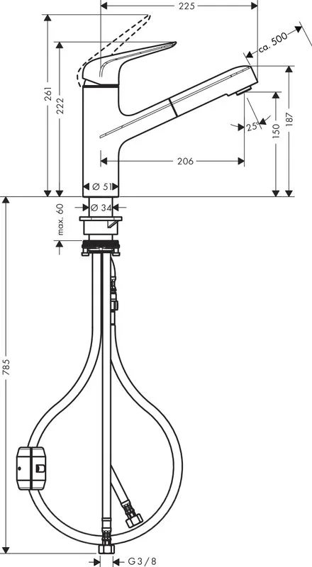 Смеситель для кухни Hansgrohe Focus M42 71814000 хром Sancos — официальный сайт