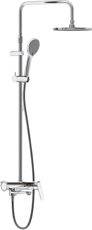 Душевая стойка Damixa Jupiter 977730000, хром, с полочкой Sancos — официальный сайт