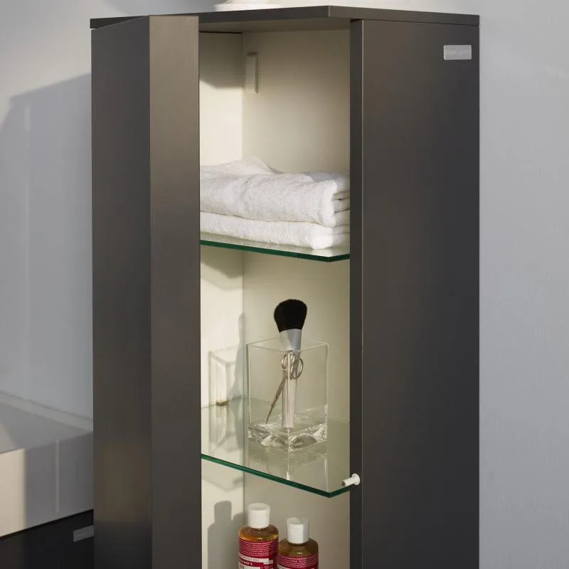Шкаф-пенал для ванной Laufen Kartell by Laufen 4.0828.7.033.642.1 L, шиферный Sancos — официальный сайт