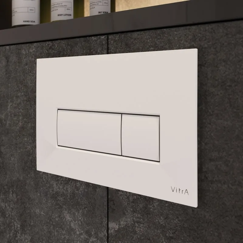 Кнопка смыва VitrA Root Square 740-2300 белая глянцевая Sancos — официальный сайт