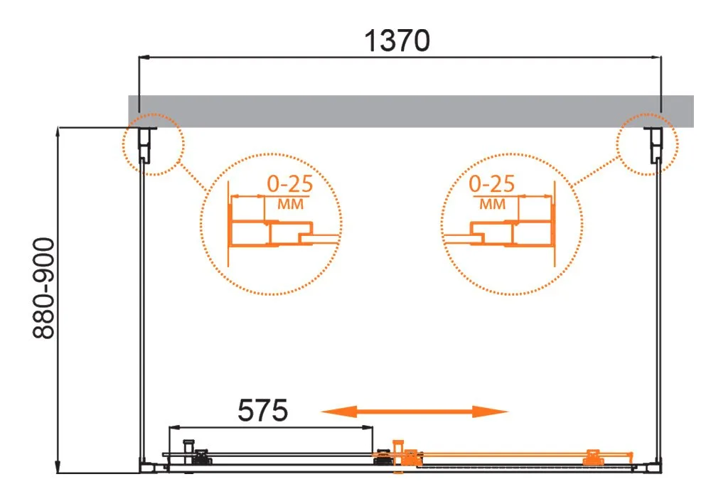 Душевой уголок Cezares Molveno AH 12 140+90 C BORO IV 140х90 см, профиль брашированное золото, стекл Sancos — официальный сайт