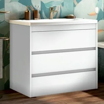 Тумба под раковину без столешницы Art&Max Family 90, напольная, Bianco Lucido Sancos — официальный сайт