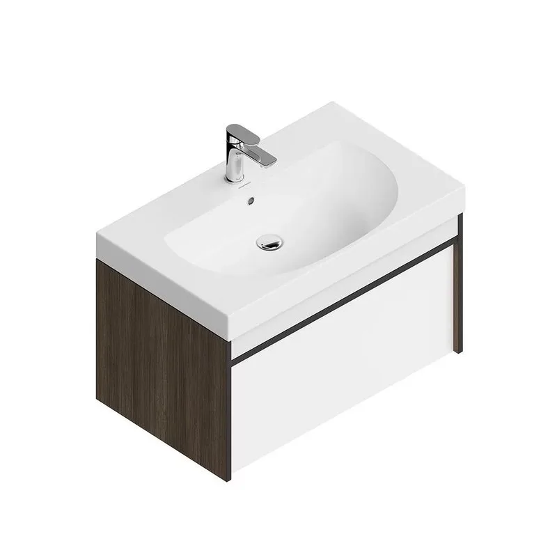 Тумба под раковину без столешницы KERAMA MARAZZI Modula 80 подвесная, арабика, глянцевая белая Sancos — официальный сайт