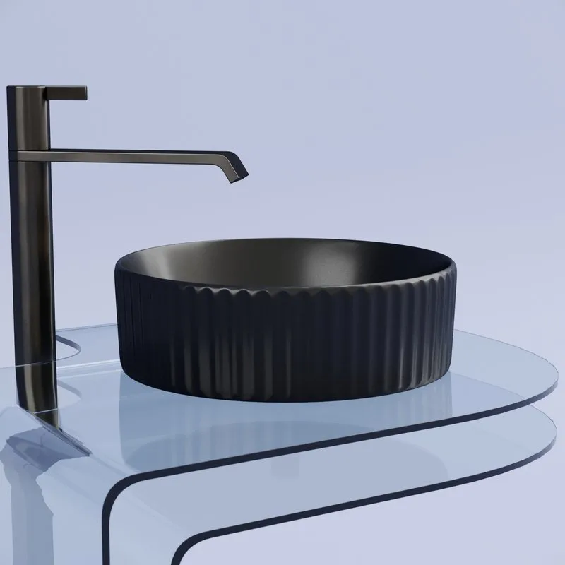 Накладная раковина Ceramicanova Element CN6057MB черная матовая Sancos — официальный сайт