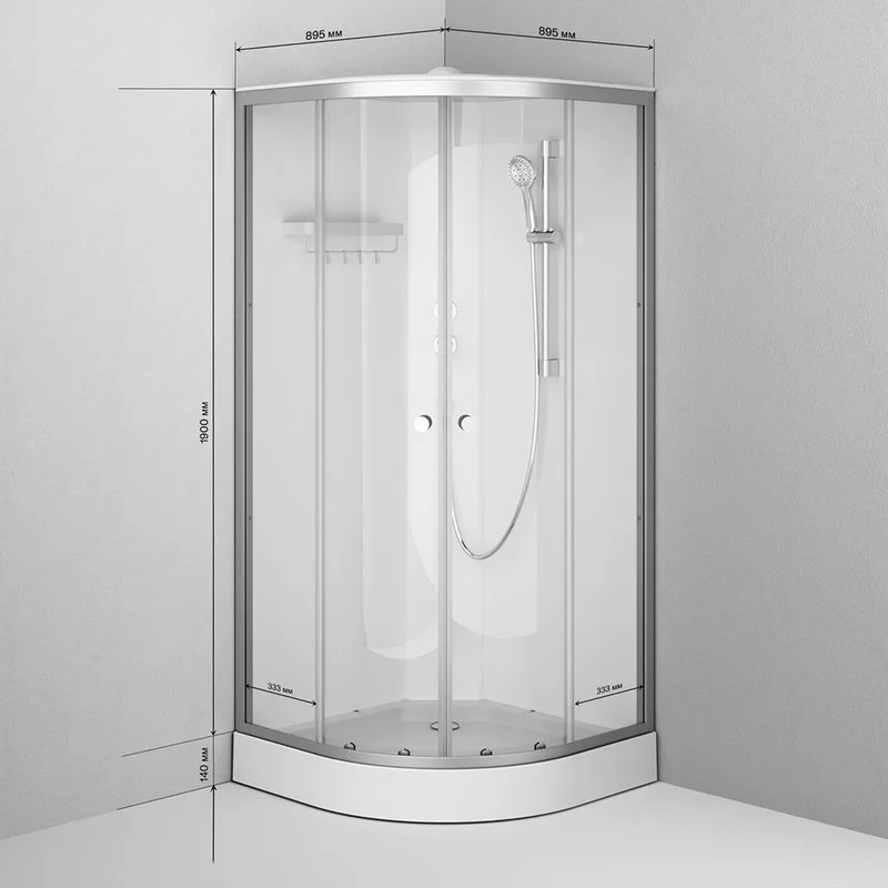 Душевая кабина AM.PM X-Joy W94C-401-090MT 90х90 см, низкий поддон, матовый хром Sancos — официальный сайт