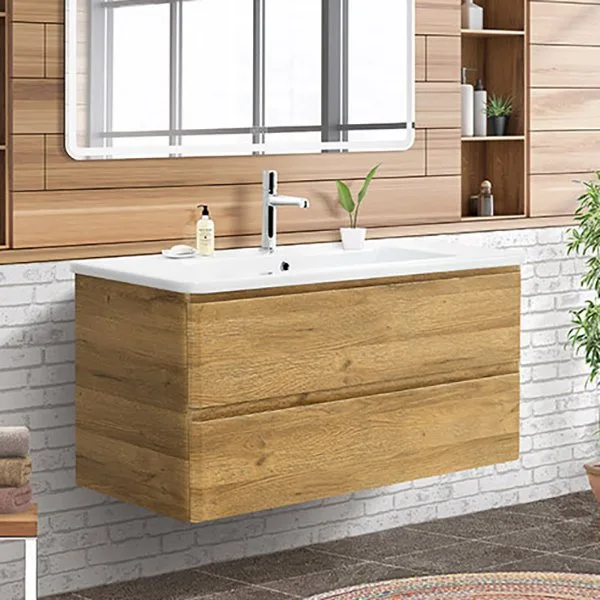 Тумба под раковину без столешницы BelBagno Albano-Cer 105 подвесная, rovere rustico Sancos — официальный сайт