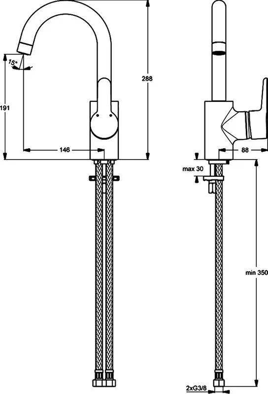 Смеситель для раковины Ideal Standard Connect blue Connect Blue B9933AA Sancos — официальный сайт