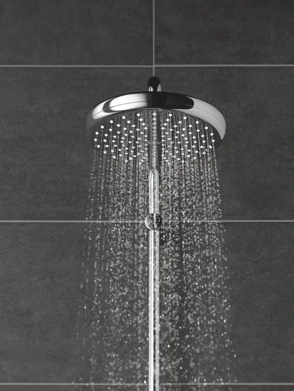 Душевая стойка Grohe Bau System 210 26699000, с термостатом, хром Sancos — официальный сайт