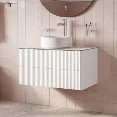 Тумба под раковину без столешницы IDDIS Aiger 80 подвесная, матовая белая soft touch Sancos — официальный сайт
