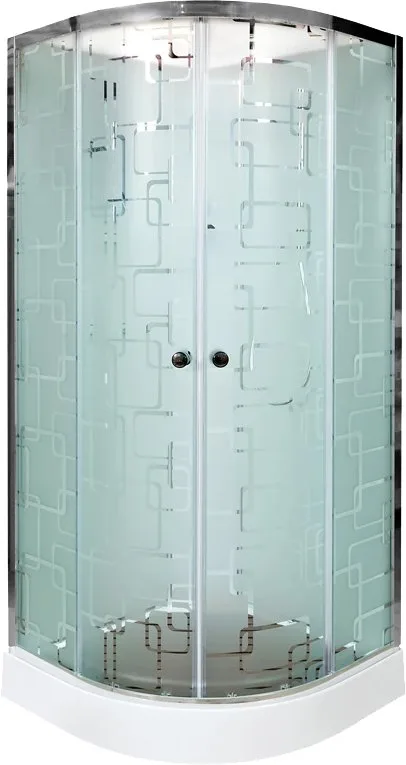 Душевая кабина DTO EM1510N 100х100, без крыши, профиль хром, стекло матовое с узором Sancos — официальный сайт