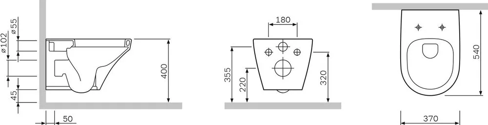 Чаша для унитаза подвесного AM.PM Inspire FlashClean C501700WH Sancos — официальный сайт