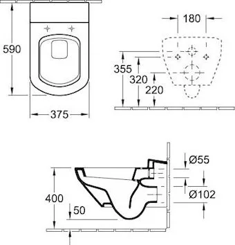 Крышка-сиденье Villeroy & Boch Sentique 98M8 S101 белый альпин, с микролифтом, петли хром Sancos — официальный сайт