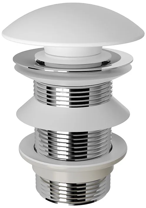 Донный клапан для раковины Aqueduto Ralo RAL0120 push-open, белый матовый Sancos — официальный сайт