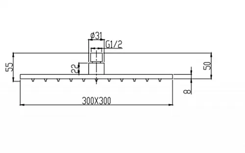 Верхний душ Splendy Feeling S FS212X300S1CR хром Sancos — официальный сайт