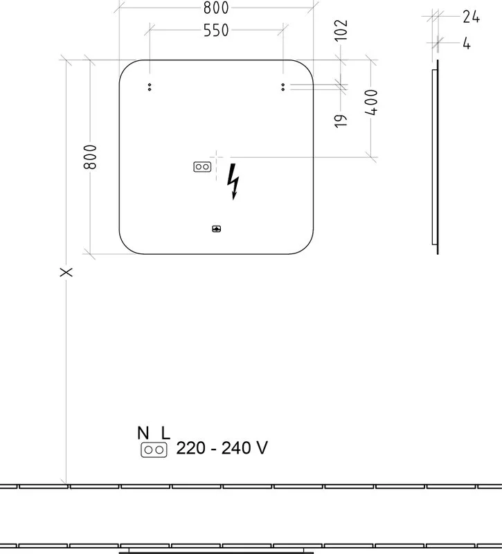 Зеркало Villeroy & Boch More to See Lite A4628000 80х80 с LED-подсветкой, 6500 K Sancos — официальный сайт
