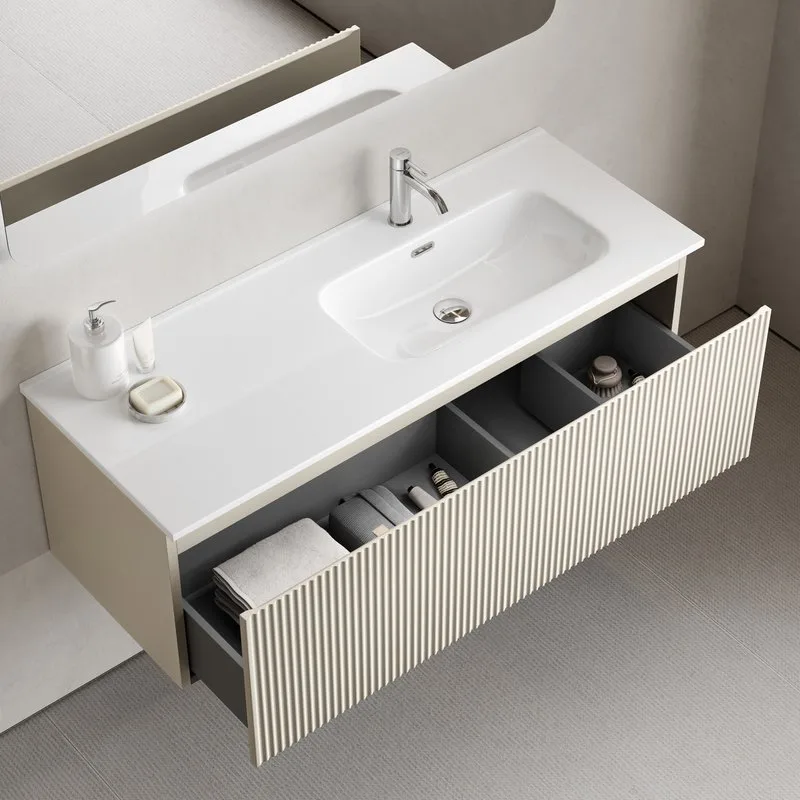 Тумба под раковину Sancos Snob R 1.0 120 подвесная Beige soft (капучино), SNR1.0120RCE Sancos — официальный сайт