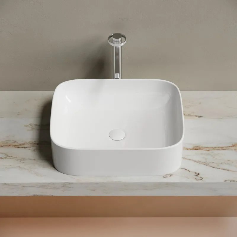 Накладная раковина Ceramicanova Element CN6052 белая глянцевая Sancos — официальный сайт