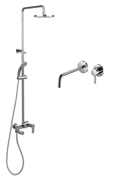 Комплект для ванной Paffoni Light KITCOL632CR007 С ВНУТРЕННЕЙ ЧАСТЬЮ, хром Sancos — Оригинал