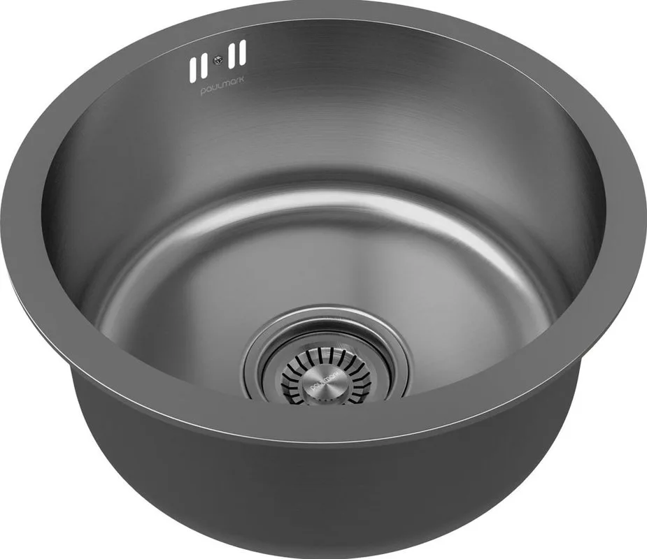 Мойка кухонная Paulmark Werra PM404646-GM вороненая сталь Sancos — официальный сайт