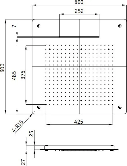 Верхний душ RGW Shower Panels SP-74 Sancos — Оригинал