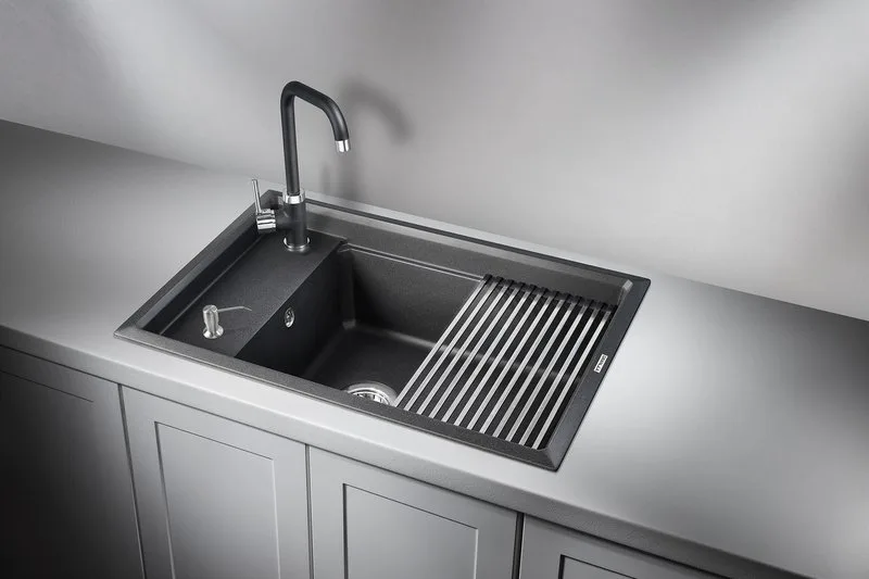 Мойка кухонная Granula Kitchen Space 7305, черный Sancos — официальный сайт