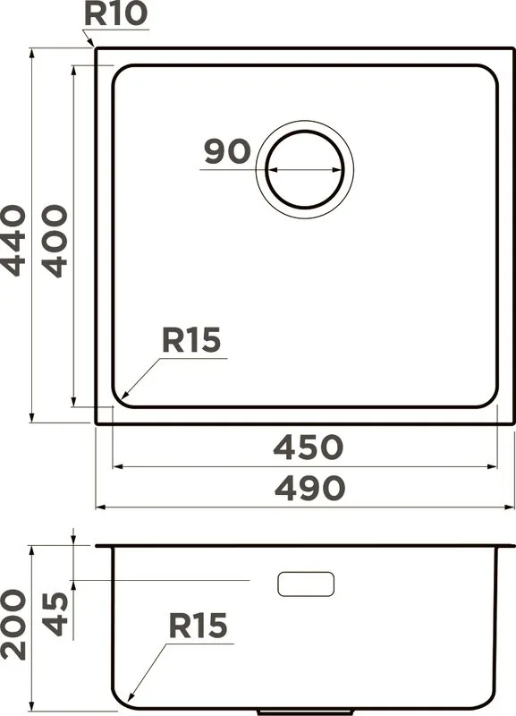 Мойка кухонная Omoikiri TADZAVA 49-U/I-IN ULTRA 15 нержавеющая сталь Sancos — официальный сайт